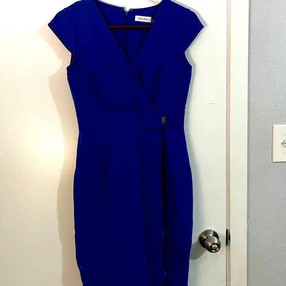 Calvin Klein | Dresses | Calvin Klein Royal Blue Wear To Work Dress |  Poshmark